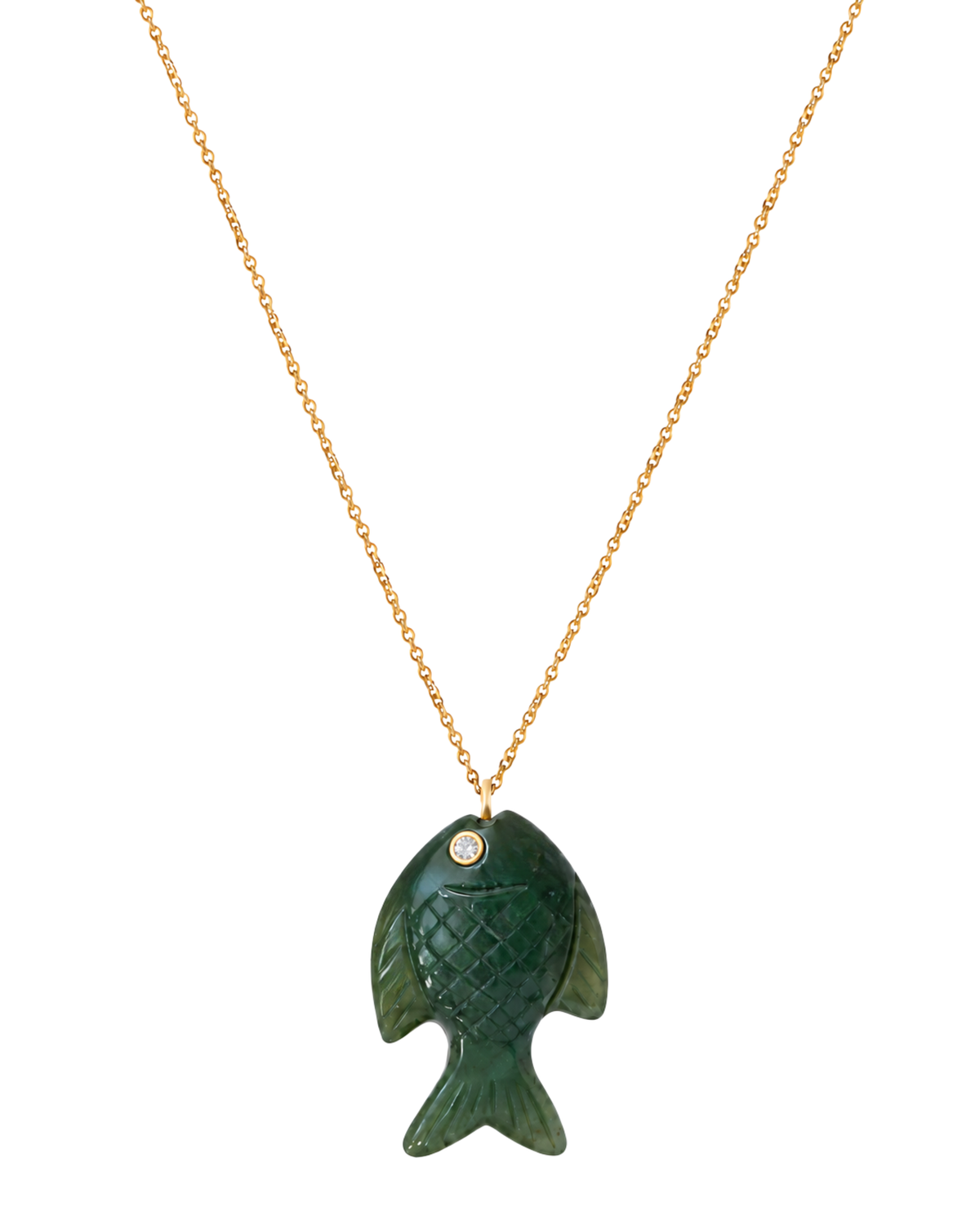 The Green Jasper Lucky Fish