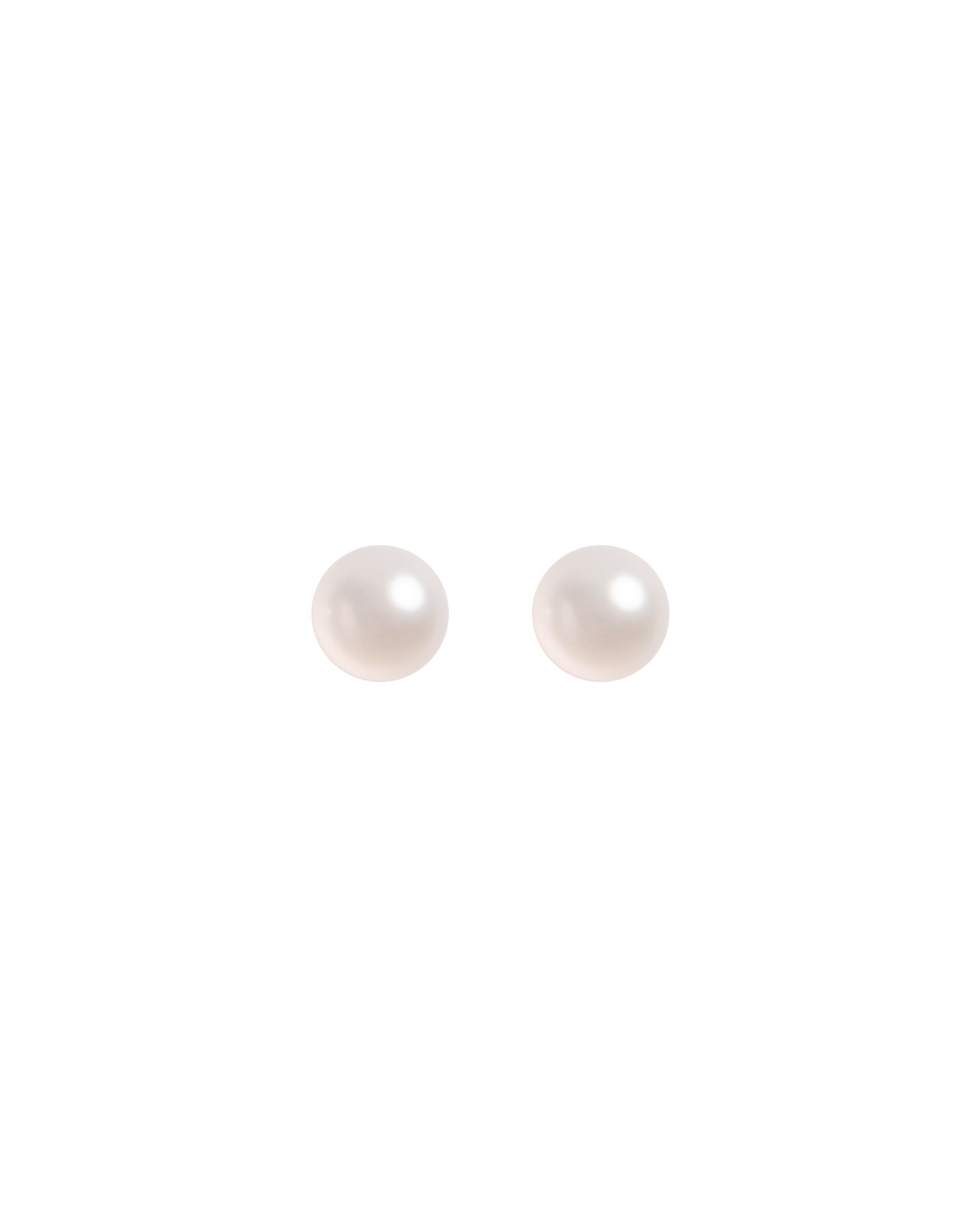 A pair of freshwater pearl stud everyday earrings on sterling silver posts.