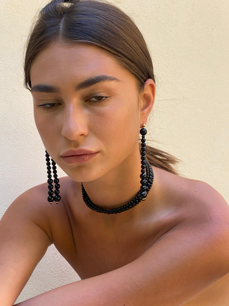 Black Lara Earrings