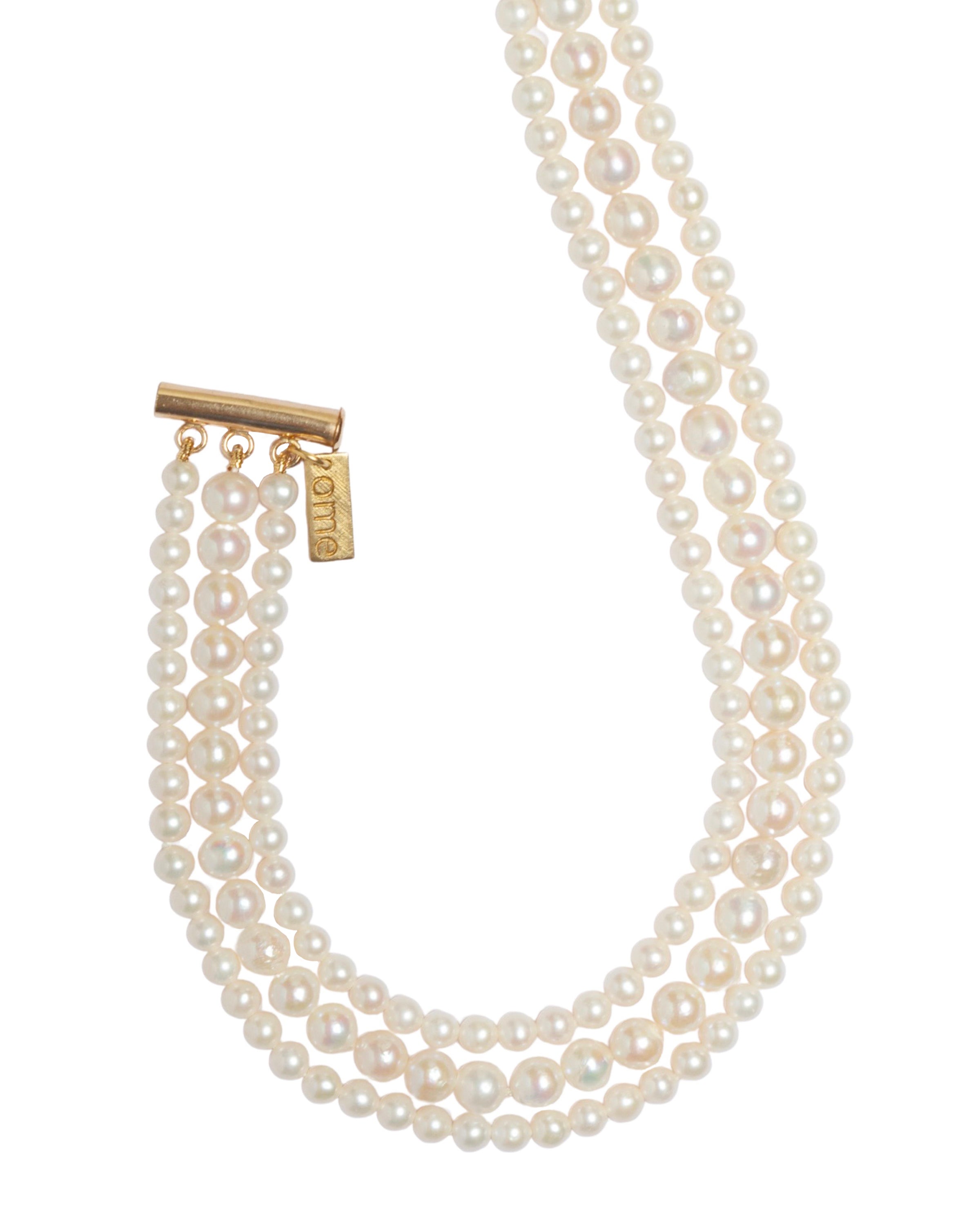 Gold Pearl Necklace